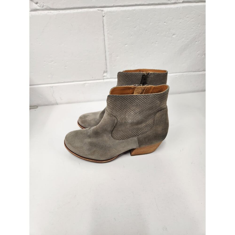 Kork-Ease Women's Sherrill Suede Leather Ankle Booties, Size 6M, In Gray Pietra